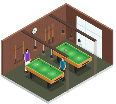 3D Snooker Facility Illustration